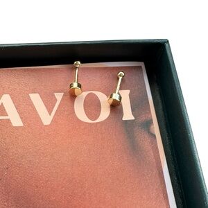 Pavoi 24K Gold Plated Barbell Earrings